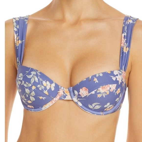 Weworewhat Claudia Bikini Top In Floral Toile - Picture 2 of 7